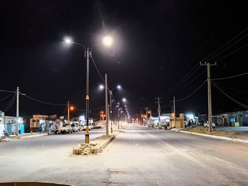 اجرای روشنایی بلوار ورودی شهر بریس - سال 1402